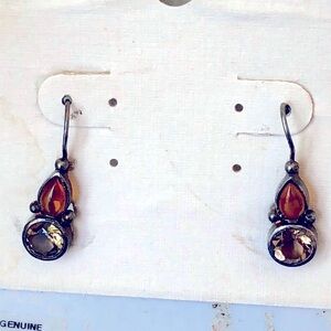 Merona sterling silver Amber dangle earrings